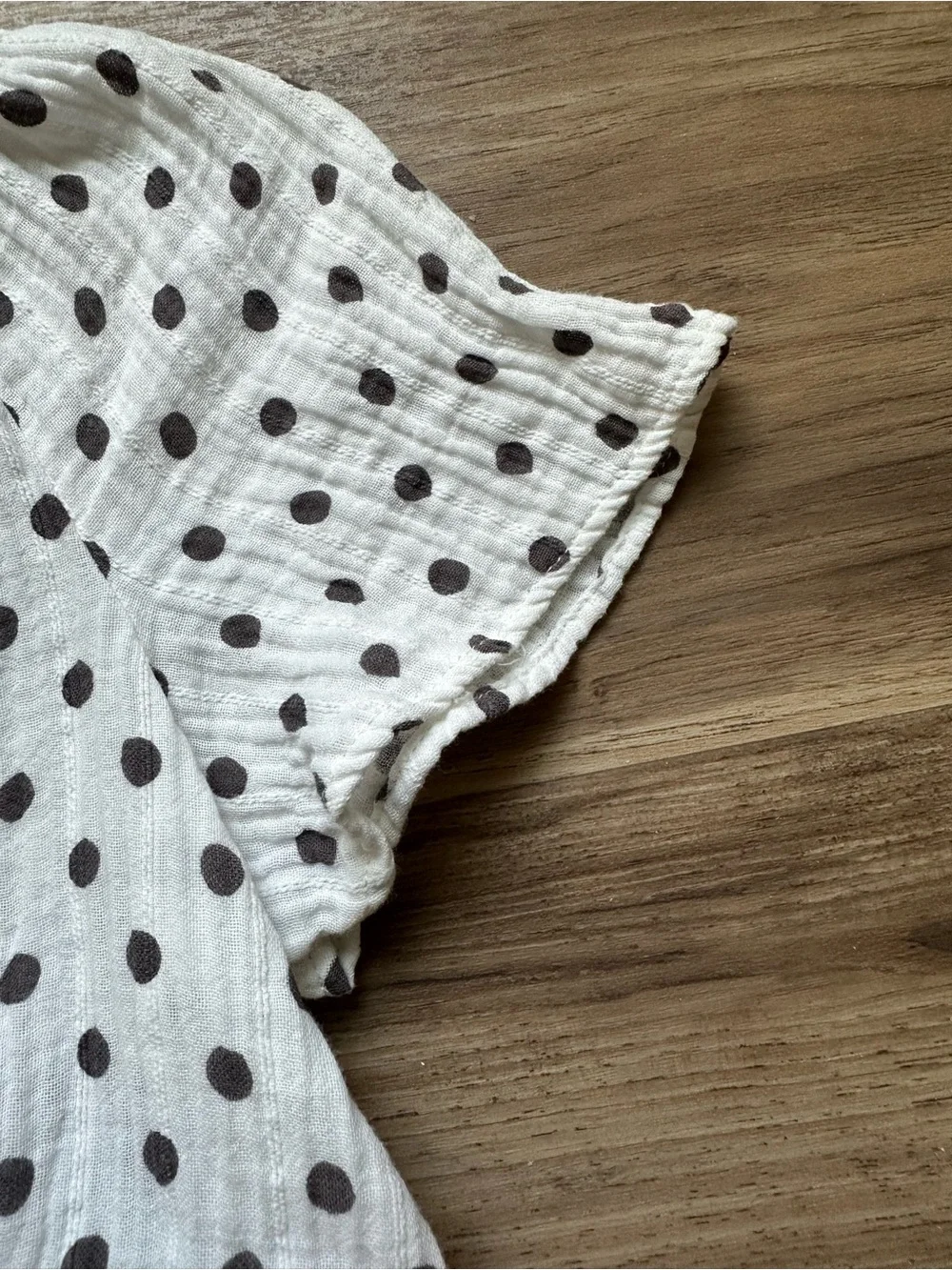 Zara Girl Polka Dot Tie-Front Blouse